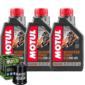 Tagliando Olio Motul Scooter 5W40 Per Piaggio 300 Vespa GTS Super ie 2008>2015 - Foto 1 di 6