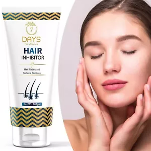 7 Days Natural Hair Inhibitor Cream For Permanent stop, Body & Facial Hair 100g - Picture 1 of 10