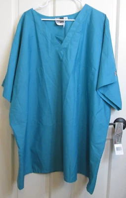 NWT Scrub Zone Teal Top Size 5XL Chest 69 Short Sleeve V-Neck 324-34293 - Image 1 of 4