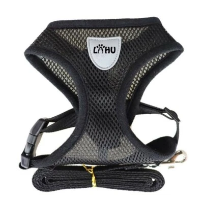 Arnés y correa a prueba de escape LAHU para mascotas - negro, azul, verde, rosa - pequeño Foto 1 de 4