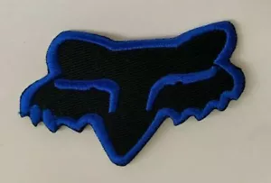 Fox face Clothing Iron on Sew on Embroidered Patch jeans jackets-Blue - Picture 1 of 1