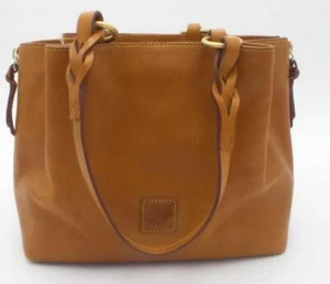 Dooney & Bourke Florentine Leather Large Zip Barlow Satchel Natural - Picture 1 of 6