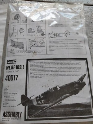 Modellino Caccia Revell Messerschmitt ME BF109/E Scala 1/72 Nuovo Sigillato - Immagine 1 di 2
