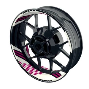 Felgenaufkleber Motorrad Wheelsticker Renngrib V2 gelb Grid2 ZTc - Picture 1 of 2