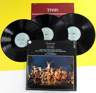 MICHEL SENECHAL Autographed 3LP Massenet THAIS Mint Condition Vinyl LH962 - Image 1 of 4