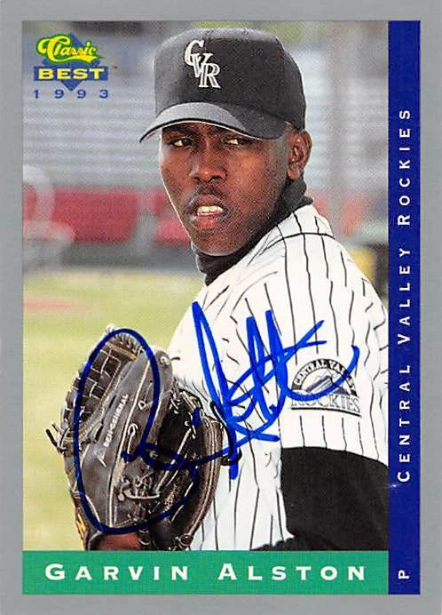 Garvin Alston autographed baseball card (Rockies) 1993 Team Best #163 Rookie - Image 1 of 1