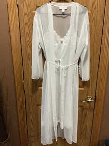 Oscar De La Renta Pink Label Lingerie Set Size Small VGUC White - Picture 1 of 19