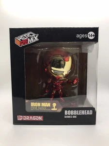 Dragon Hero Remix IRON MAN Bobblehead New Red Gold Electroplate Series One 36022 - Picture 1 of 8