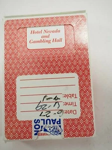 Hotel Nevada and Gambling Hall Ely Nevada Playing Cards Red Deck table Played - Picture 1 of 11