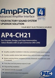 NEW PAC AmpPRO AP4-CH21 Aftermarket Amplifier Interface to select 07-16 Chrysler - Picture 1 of 2