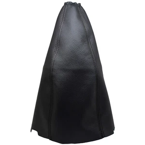 Black Stitch Fits DAEWOO MATIZ (1998-2008) Gear Gaiter 100% Leather - Picture 1 of 1