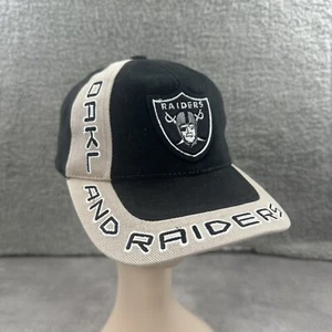 Vintage Logo LA Raiders 90s Hat Cap Spiral Script Hook N Loop NFL Rare Spell Out - Picture 1 of 9
