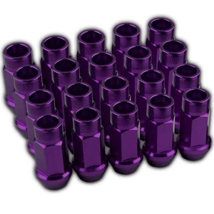 20 PC PURPLE LUG EXTENDED RACING LUG NUTS FOR TIRES/WHEELS/RIMS 50MM 12X1.5 D - Picture 1 of 1