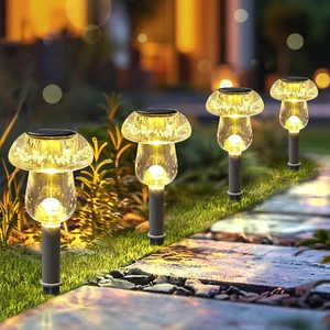 Solar Lights Outdoor, 8 Pack Solar Pathway Lights Outdoor, Solar Powered LED Mus - Picture 1 of 7