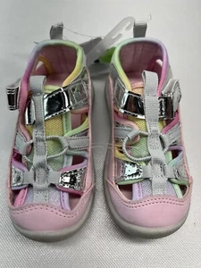 OshKosh Zinger Rainbow Toddler Sandals Shoes Rainbow Girls Sizes 5 6 7 Water - Picture 1 of 8