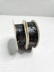 Cinta Mcginley Mills Telaraña Negra Halloween Plata Oro Floral Suministro Artesanal - Imagen 1 de 7