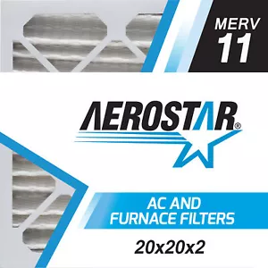 20x20x2 AC and Furnace Air Filter by Aerostar - MERV 8, Box of 12 - Picture 1 of 5