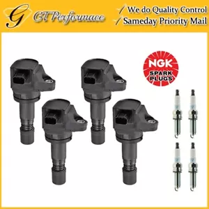 Quality Ignition Coil & NGK Spark Plug 4PCS Set for Acura ILX/ Civic HR-V 1.8L - Picture 1 of 8