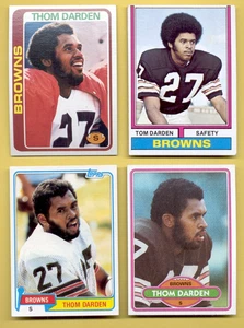 1974-1981 Topps TOM DARDEN Cleveland Browns 4-Card Lot Rookie RC - Picture 1 of 1