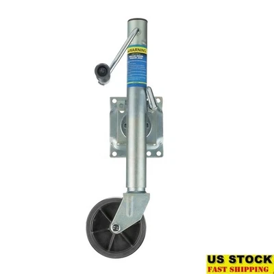 Gato de remolque plegable 1000 libras elevación máxima oscilación resistente a la corrosión rueda de 6 pulgadas Foto 1 de 4