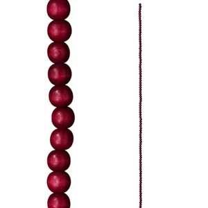 Raz Imports Red Cranberry Wood Christmas Garland 10 Feet Long - Picture 1 of 1