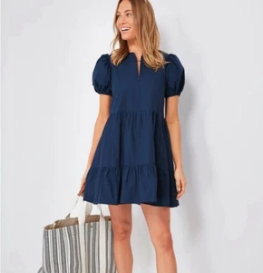 Hyacinth House Navy Front Zip Ellie Mini Dress | Women’s Size Small - Picture 1 of 7