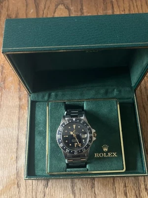 Rolex GMT-Master Black 1675 Vintage Stainless Steel  Bracelet  40MM - Image 1 of 4