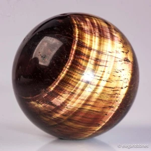 57g34mm Red Tiger Eye Sphere Crystal Ball Natural Quartz Healing Gemstone Chakra - Foto 1 di 10