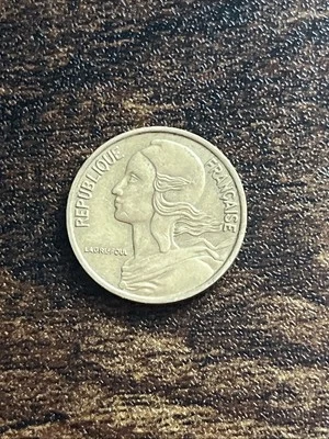 1969 France 5 Five Centimes Actual Coin TB2201* - Image 1 of 2