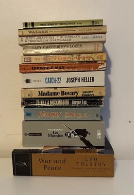 12 Banned Book Classics Lot Mockingbird Chatterley Walden Catch-22 Invisible Man - Image 1 of 3