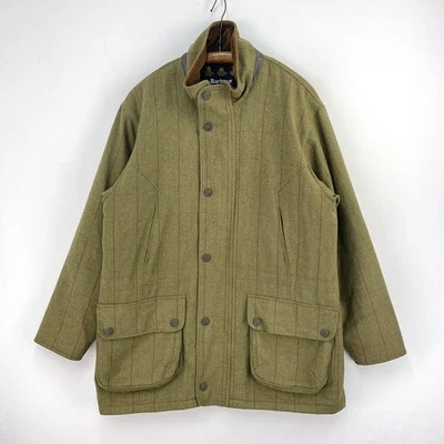 Barbour Lightweight Berwick Tweed Coat Mens Large Green Check Shooting Jacket - Image 1 of 4
