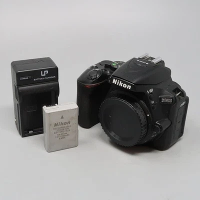 Nikon D5600 24.1MP DSLR Camera Body - LCD Cracked - Image 1 of 4