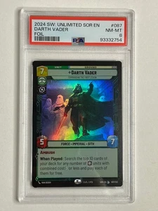 2024 Star Wars Unlimited SOR EN Darth Vader Foil #087 PSA 8 NM-MT - Picture 1 of 2
