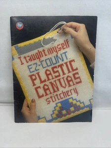 Boye #7713 - I Taught Myself EZ-Count Plastic Canvas Stitchery Pattern Book - Picture 1 of 8