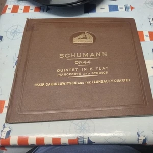 78RPM SCHUMANN OP.44 QUINTET IN E FLAT OSSIP GABRILOWITSCH FLONZALEY QUARTET - Picture 1 of 11