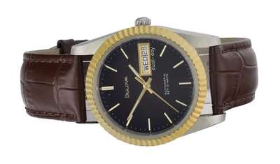 Reloj Pulsera Hombre Vintage BULOVA Doble Día Set-O-Matic Oro Acero Inoxidable Foto 1 de 4