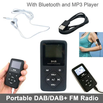 Personal Portable Pocket MP3 Player Digital DAB/DAB+ FM Radio Earphone - Image 1 of 4