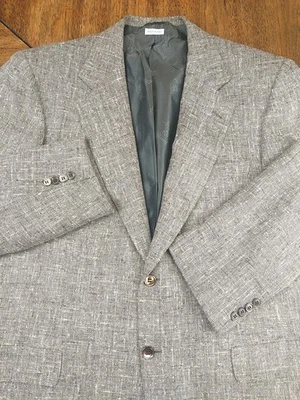Brioni Light Grey Silk & Wool Suit Coat Size 42R Italian Jacket Blazer 2 Button  - Image 1 of 4