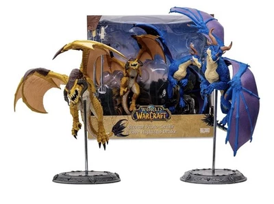 WORLD OF WARCRAFT Bronze Proto Drake and Blue Highland Drake 2pk 1:12 Scale NEW - Image 1 of 4