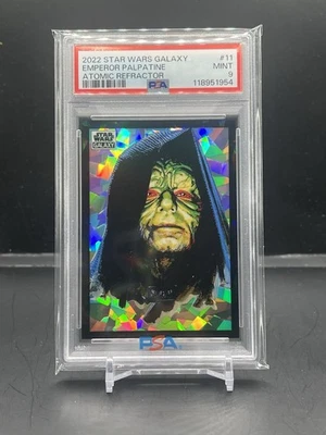 2022 Topps Star Wars Galaxy Chrome Emperor Palpatine refractor atómico/150 Foto 1 de 2