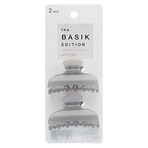 Scunci The Basik Edition Haar Kiefer Clips, grau, 2 Stück - Bild 1 von 1