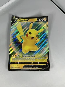 Pokemon TCG - Pikachu V SWSH198 JUMBO Oversized Black Star Promo Card - Picture 1 of 2