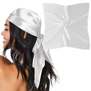 35" Large Satin Head Scarf for Women Silk Hair Scarf Solid Color Hair Bandana... - Picture 1 of 6