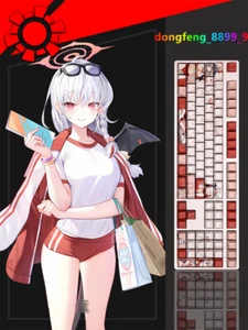 Blue Archive Kurodate Haruna Keycap Button PBT Sublimation Cherry MX 108 Keys - Picture 1 of 7