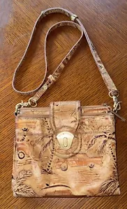 RARE BRAHMIN MOJITO Crossbody~Copper~Copa Cabana~Croc ~Organizer~Purse - Picture 1 of 21