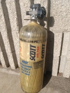 Tanque de aire respirable Scott Air-Pak 2216 psi 30 minutos con válvula. ¡Envío rápido gratis! - Imagen 1 de 4