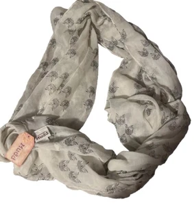 Infinity Schal EULEN transparent cremeweiß leicht neu mit Etikett Marke Matsch - Bild 1 von 6