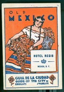 OLD MEXICO: GUIDE TO THE CITY ENGLISH & SPANISH aerial map tourism ads 1927 - Picture 1 of 7