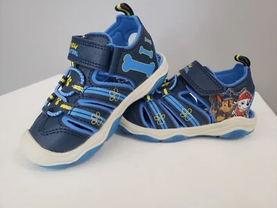NUEVA Sandalia Paw Patrol Chase Marshall Baby 6 Iluminada Correa para Caminar Puntera Cerrada Foto 1 de 4