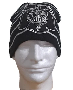Star Wars Darth Vader Beanie Mask Winter Hat Cap Black Stretch Warm Acrylic OSFA - Picture 1 of 7